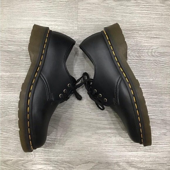 Dr. Martens Vegan 1461 Oxford Shoes Black Felix Rub Off Unisex Women’s 6 Men’s 5 - Picture 5 of 9